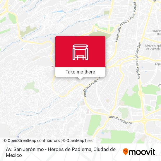 Mapa de Av. San Jerónimo - Héroes de Padierna