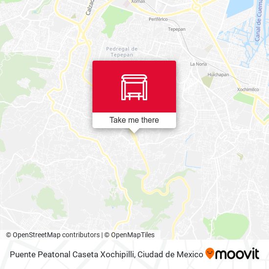Puente Peatonal Caseta Xochipilli map