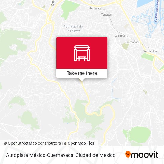 Autopista México-Cuernavaca map