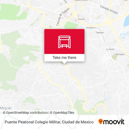 Mapa de Puente Peatonal Colegio Militar