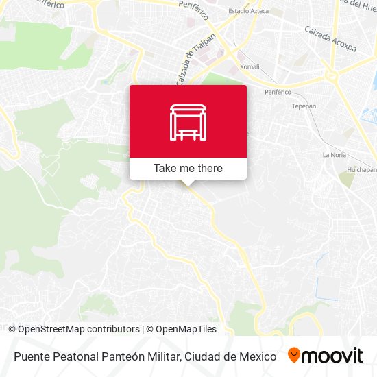 Puente Peatonal Panteón Militar map