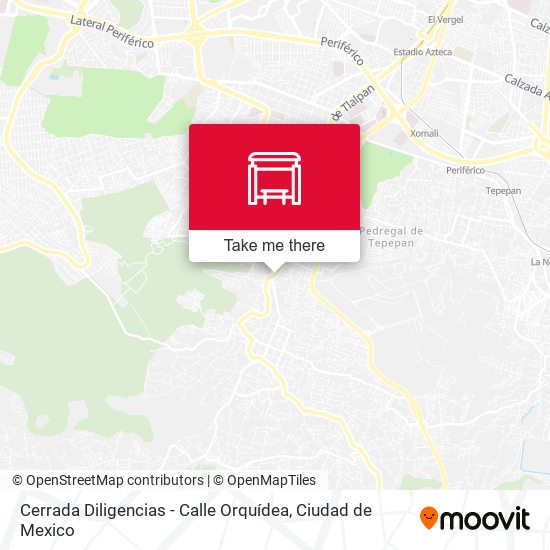 Cerrada Diligencias - Calle Orquídea map