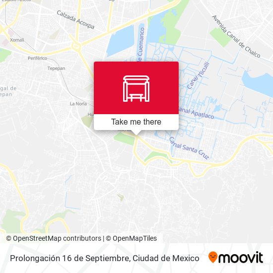 Mapa de Prolongación 16 de Septiembre