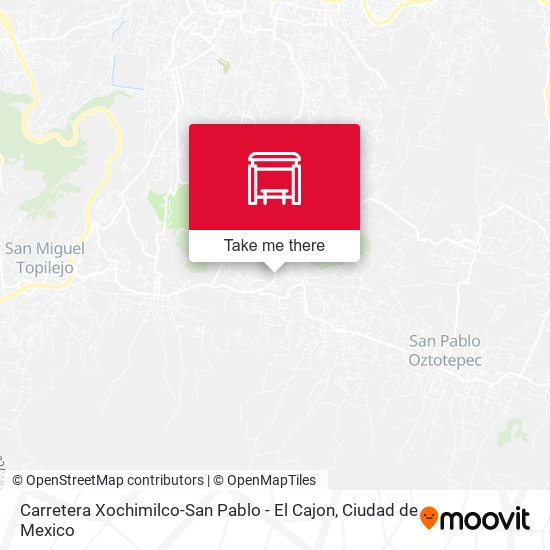 Mapa de Carretera Xochimilco-San Pablo - El Cajon