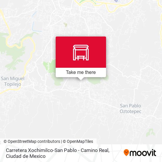 Mapa de Carretera Xochimilco-San Pablo - Camino Real