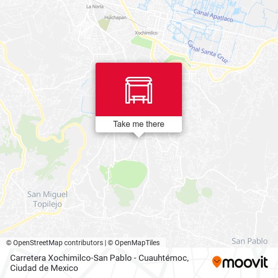 Carretera Xochimilco-San Pablo - Cuauhtémoc map