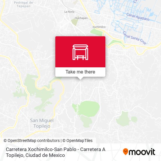 Carretera Xochimilco-San Pablo - Carretera A Topilejo map