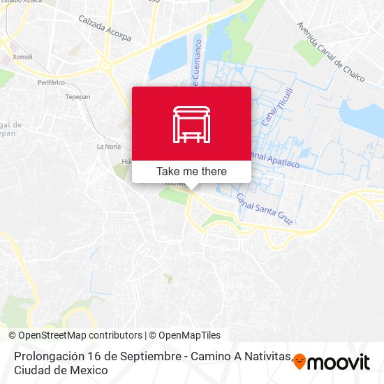 Mapa de Prolongación 16 de Septiembre - Camino A Nativitas