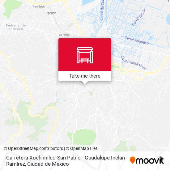 Mapa de Carretera Xochimilco-San Pablo - Guadalupe Inclan Ramírez