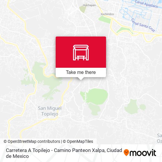 Carretera A Topilejo - Camino Panteon Xalpa map