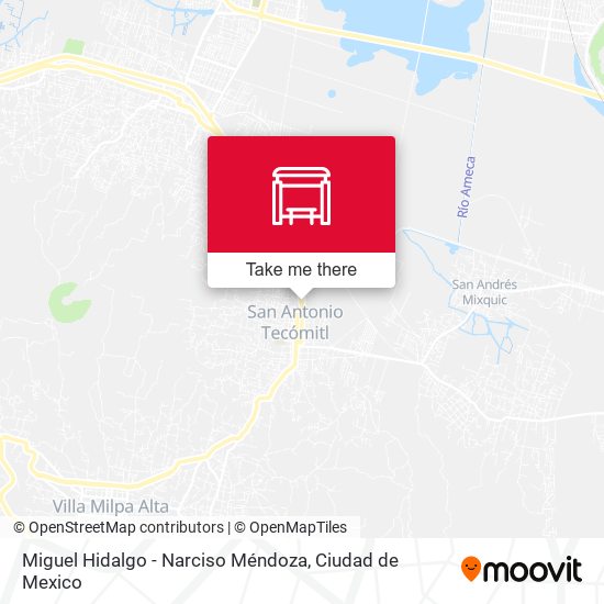 Mapa de Miguel Hidalgo - Narciso Méndoza