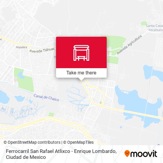 Ferrocarril San Rafael Atlixco - Enrique Lombardo map