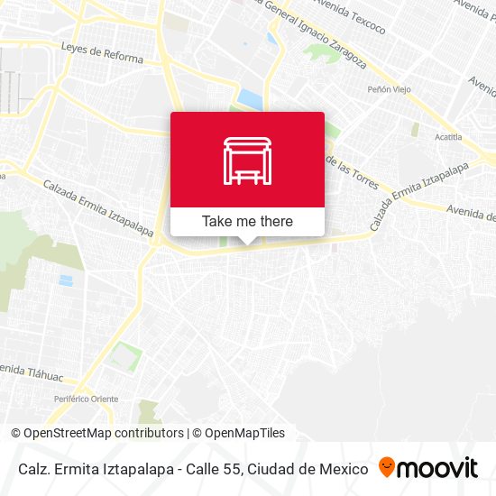 Mapa de Calz. Ermita Iztapalapa - Calle 55