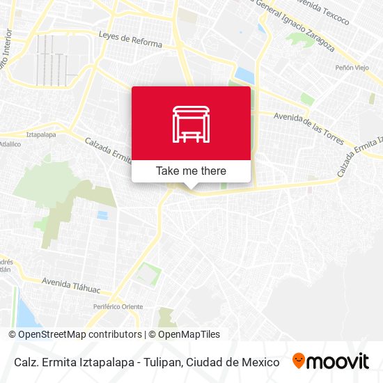 Calz. Ermita Iztapalapa - Tulipan map