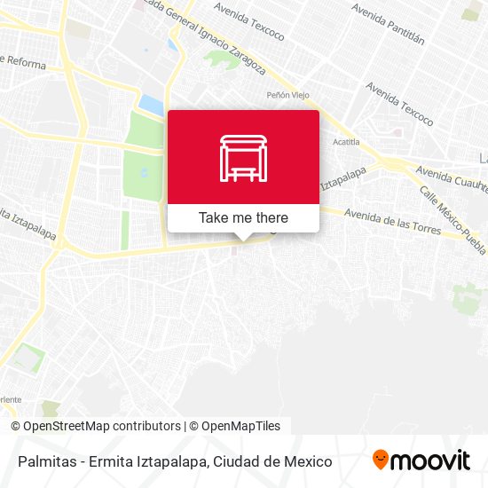 Palmitas - Ermita Iztapalapa map