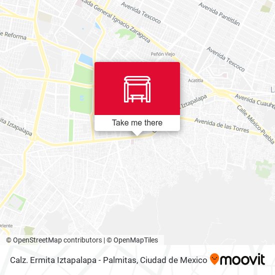Calz. Ermita Iztapalapa - Palmitas map