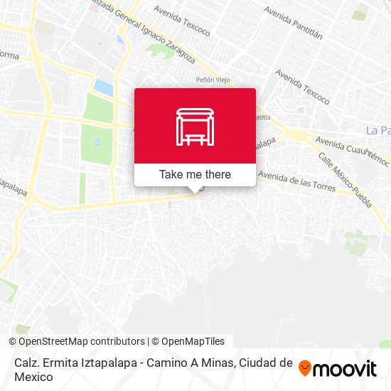Mapa de Calz. Ermita Iztapalapa - Camino A Minas
