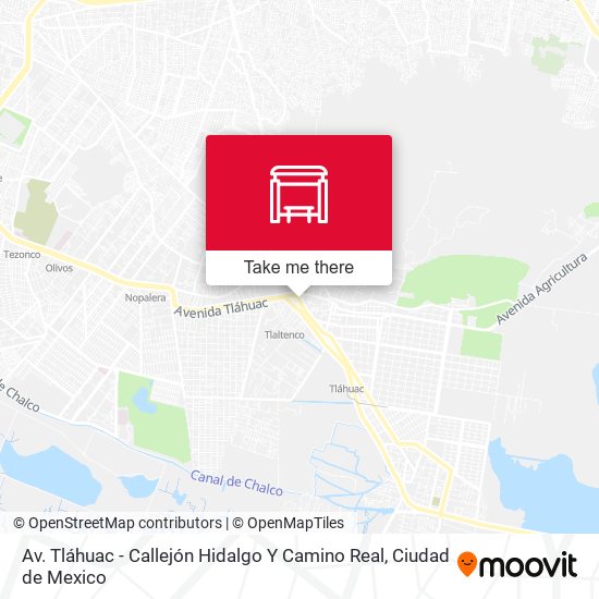 Mapa de Av. Tláhuac - Callejón Hidalgo Y Camino Real