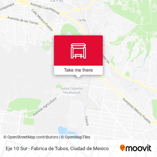 Eje 10 Sur - Fabrica de Tubos map