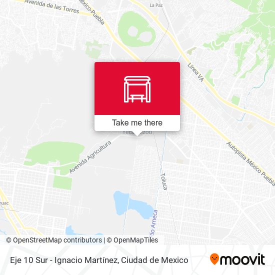Mapa de Eje 10 Sur - Ignacio Martínez