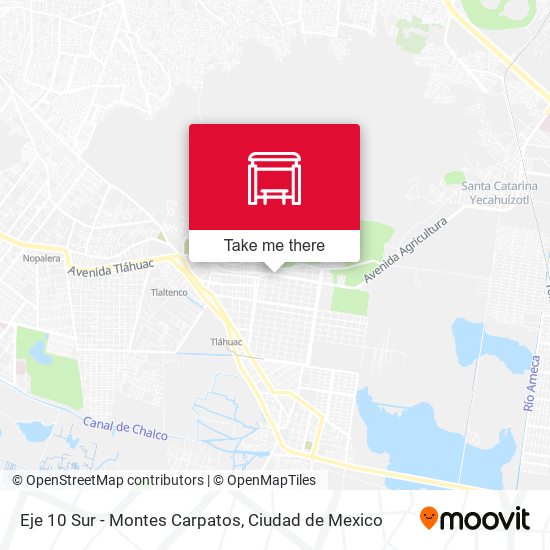 Eje 10 Sur - Montes Carpatos map