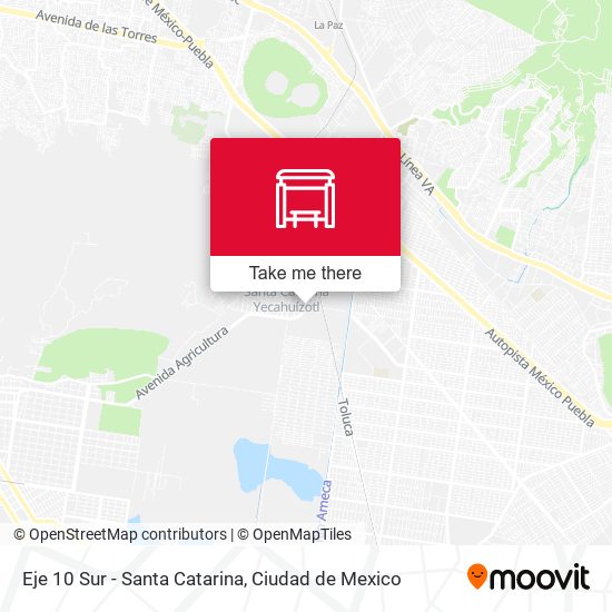 Mapa de Eje 10 Sur - Santa Catarina
