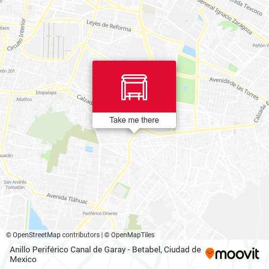 Anillo Periférico Canal de Garay - Betabel map