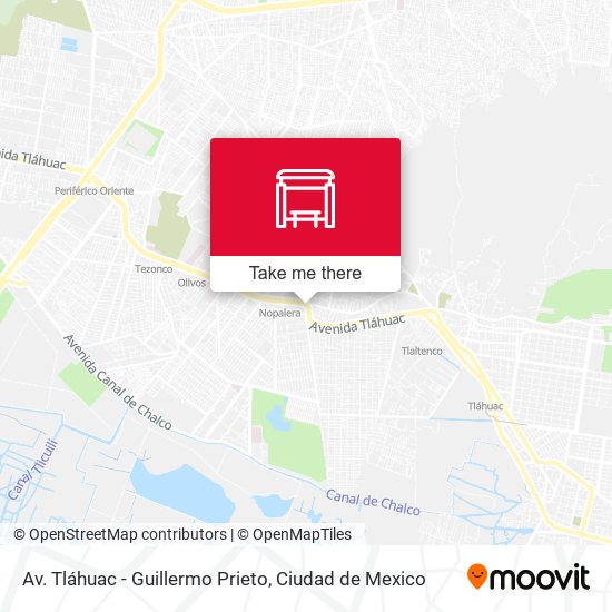 Av. Tláhuac - Guillermo Prieto map