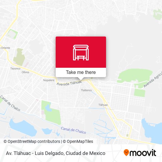 Av. Tláhuac - Luis Delgado map
