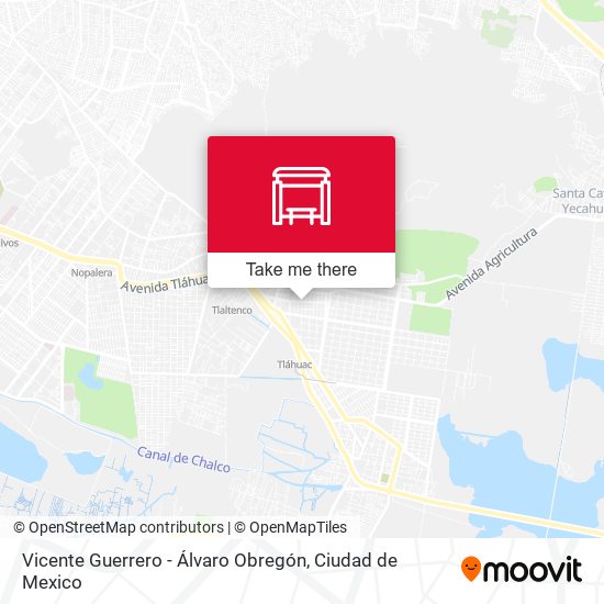 Vicente Guerrero - Álvaro Obregón map
