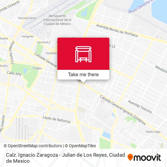 Calz. Ignacio Zaragoza - Julian de Los Reyes map