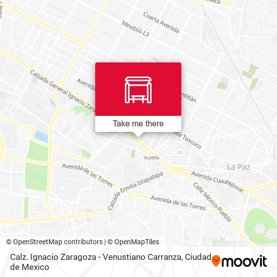 Mapa de Calz. Ignacio Zaragoza - Venustiano Carranza