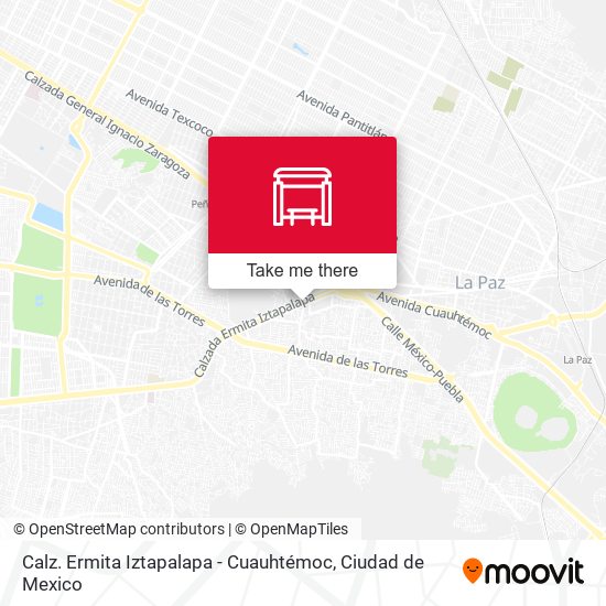 Calz. Ermita Iztapalapa - Cuauhtémoc map