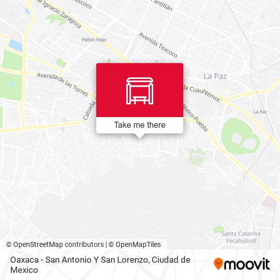 Oaxaca - San Antonio Y San Lorenzo map