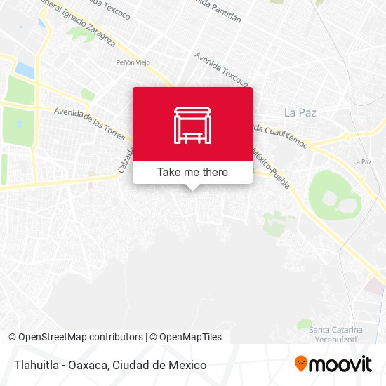 Tlahuitla - Oaxaca map