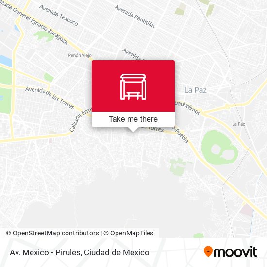 Av. México - Pirules map