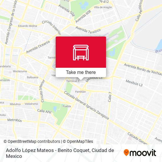 Adolfo López Mateos - Benito Coquet map