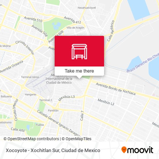 Mapa de Xocoyote - Xochitlan Sur