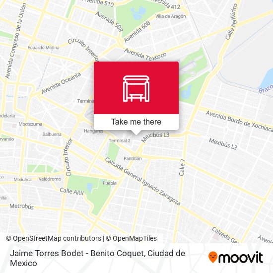 Jaime Torres Bodet - Benito Coquet map