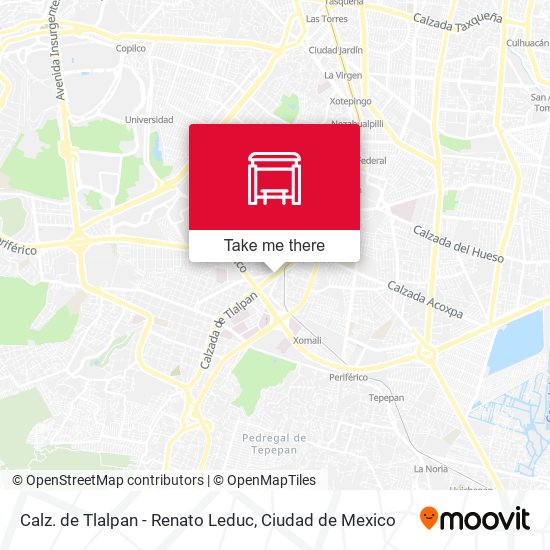 Calz. de Tlalpan - Renato Leduc map