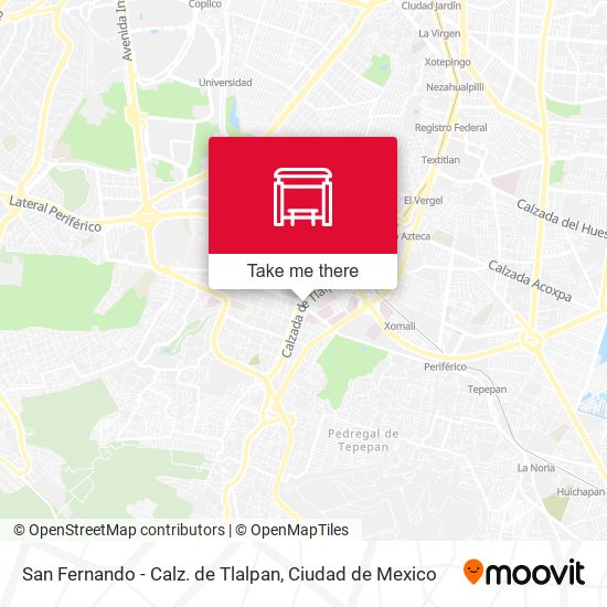 San Fernando - Calz. de Tlalpan map
