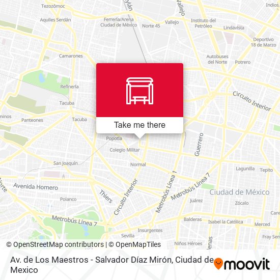 Mapa de Av. de Los Maestros - Salvador Díaz Mirón