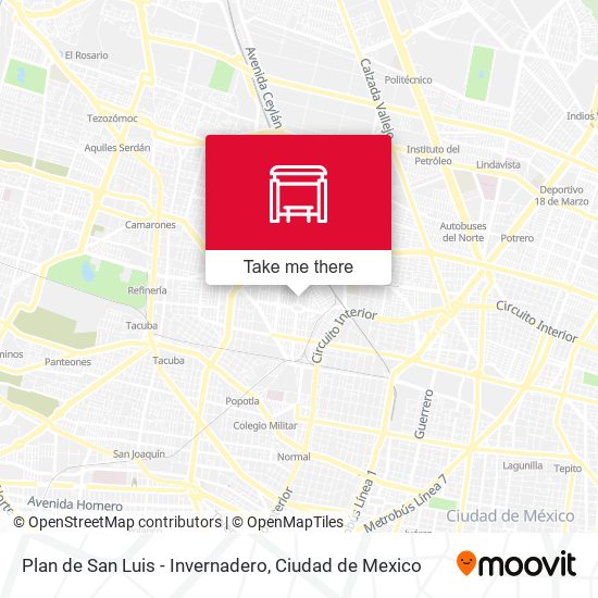 Plan de San Luis - Invernadero map