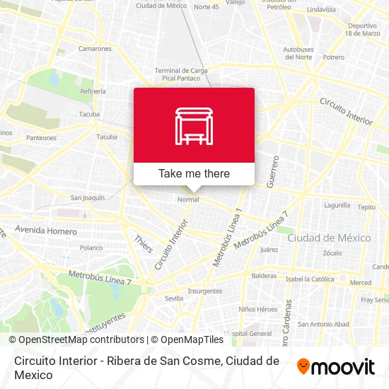 Mapa de Circuito Interior - Ribera de San Cosme