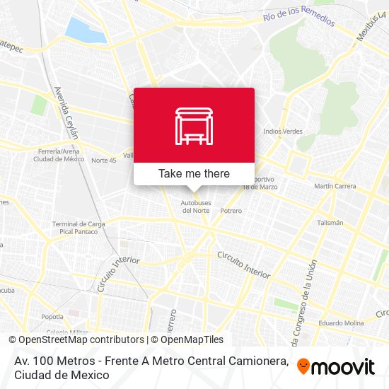 Av. 100 Metros - Frente A Metro Central Camionera map