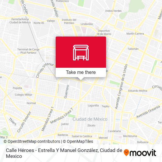 Calle Héroes - Estrella Y Manuel González map