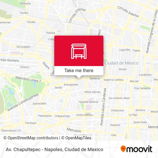 Av. Chapultepec - Napoles map