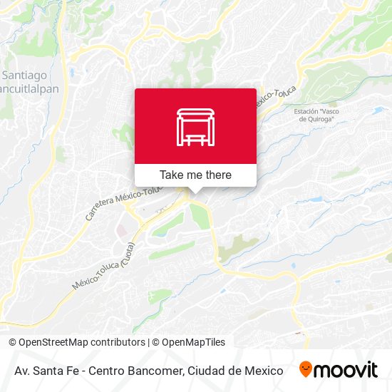 Mapa de Av. Santa Fe - Centro Bancomer