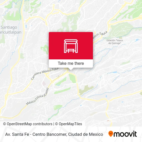 Av. Santa Fe - Centro Bancomer map