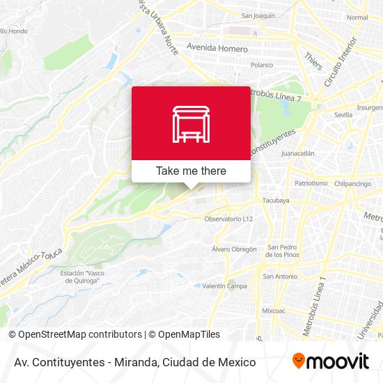 Av. Contituyentes - Miranda map